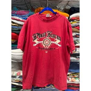 Phat Farm Highlanders Graphic T-Shirt Mens 2X Red Vintage Streetwear 1992 Y2j